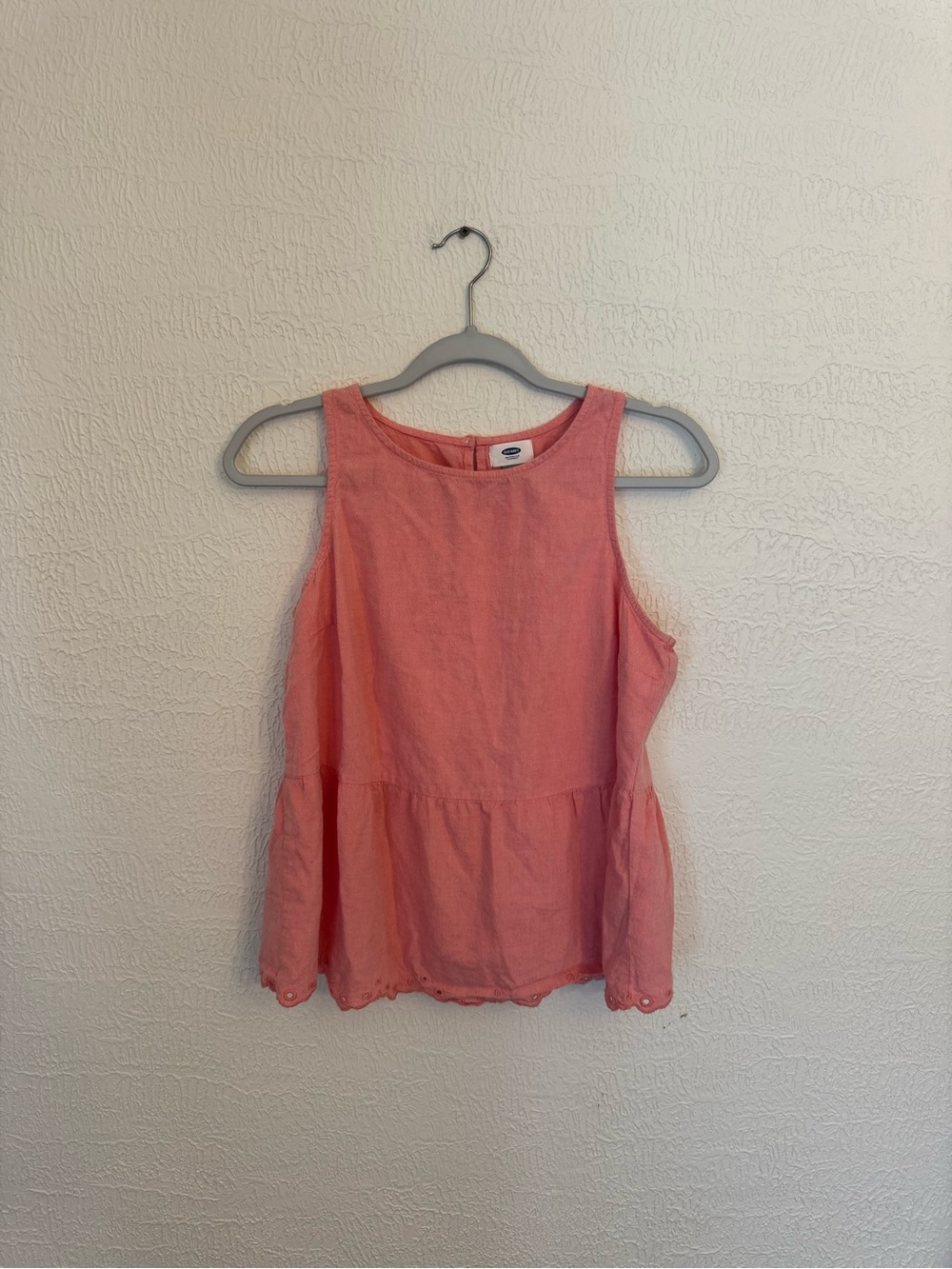 Old Navy Coral Peplum Linen Tank